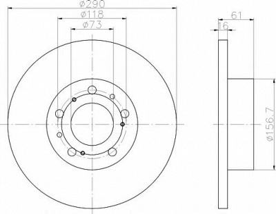 HELLA PAGID 8dd355101781 -  Тормозной диск